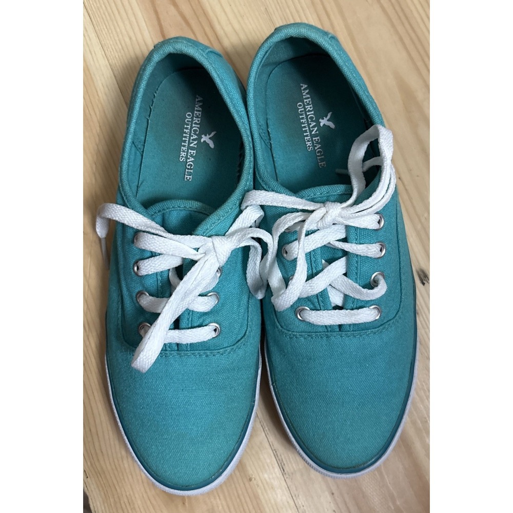 American Eagle Green Canvas Tennis Shoes 9